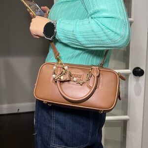 Chic Brown Leather Satchel
